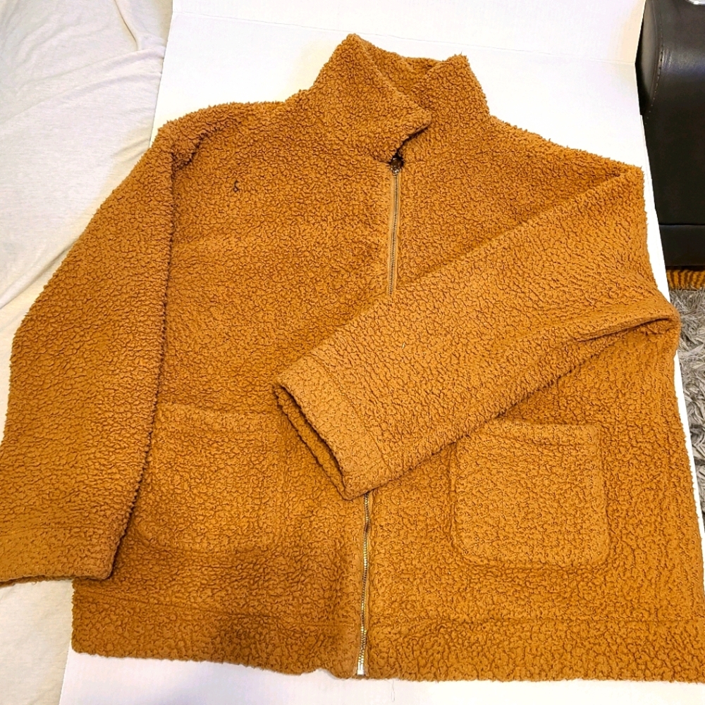 COPY - Plus Size Spring Sherpa Teddy Jacket Size Women 3X